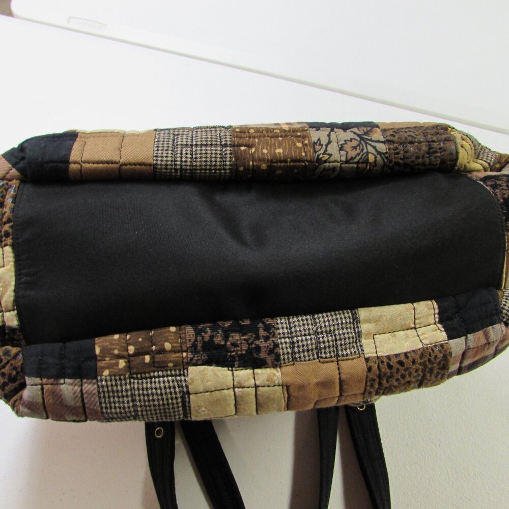 Donna Sharp Quilted Patchwork Purse - Browns - Ex… - image 14